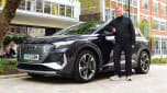 Audi Q4 e-tron final report: Steve Fowler with Q4 e-tron outside Autovia offices